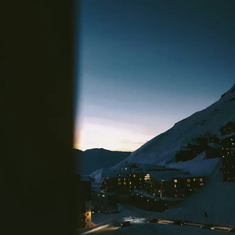 cozy apres ski town in the Alps